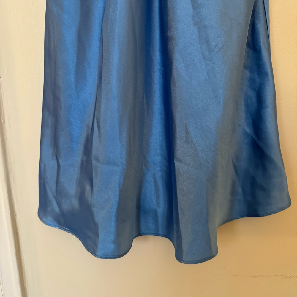 ❌ SOLD ❌ Vintage Jones New York Blue Mini Slip Dress - Picture 3 of 6
